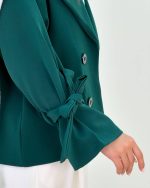 کت عروسکی زنانه آستین گره ای شاپرک سبز