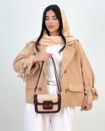 کت عروسکی زنانه آستین گره ای شاپرک کرم