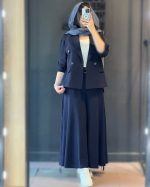 ست کت و شلوار دامنی زنانه نیکی