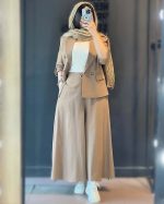 ست کت و شلوار دامنی زنانه نیکی