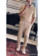 تیشرت و شلوار ساده مردانه کرمی مهراد