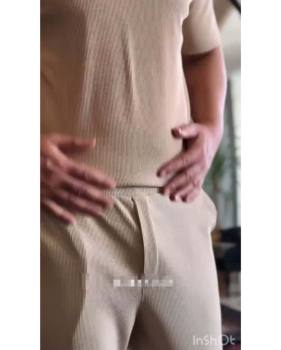 تیشرت و شلوار ساده مردانه کرمی مهراد