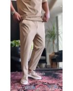 تیشرت و شلوار ساده مردانه کرمی مهراد