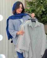 مانتو شومیزی پیراهنی راه راه ستایش