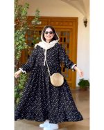 پیراهن گلدار دخترانه چین دار گلبرگ