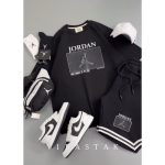 ست تیشرت و شلوارک مشکی مردانه طرح جوردن