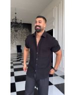 پیراهن آستین کوتاه لینن مردانه خنک راج