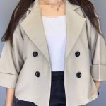 کت کوتاه دخترانه یقه انگلیسی جنیفر