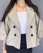 کت کوتاه دخترانه یقه انگلیسی جنیفر