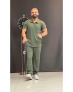 ست تیشرت یقه دار و شلوار بگ مردانه مصری