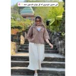 شومیز مانتویی دخترانه کوتاه آبرنگی