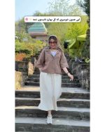 شومیز مانتویی دخترانه کوتاه آبرنگی