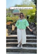 شومیز مانتویی دخترانه کوتاه آبرنگی