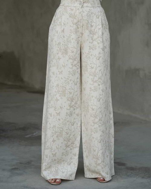 شلوار طرحدار زنانه کنفی گاندی