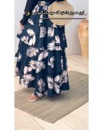 دامن مجلسی چین دار زنانه طرح دار ملینا