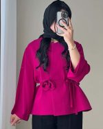 ست مانتو کوتاه و شلوار بگ زنانه مهربانو