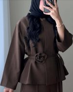 ست مانتو کوتاه و شلوار بگ زنانه مهربانو