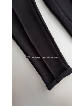 تیشرت بیسیک یقه دار و شلوار مردانه کبیر