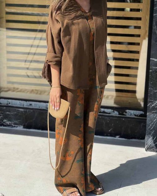 ست اورال و شومیز زنانه طرحدار کژال