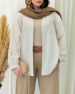 شومیز زنانه گلدوزی دلوان