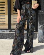 شومیز کنفی و شلوار طرحدار زنانه بابونه