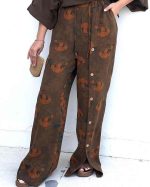 شومیز کنفی و شلوار طرحدار زنانه بابونه