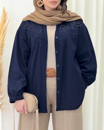 مانتو شومیزی زنانه گلدوزی فاطیما