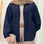 شومیز زنانه گلدوزی دلوان