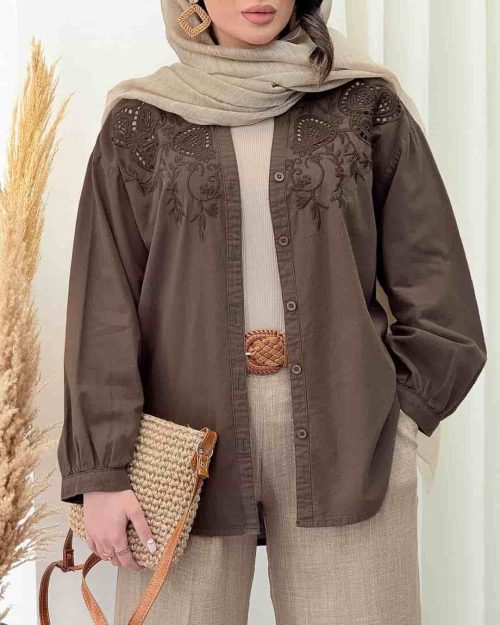 مانتو شومیزی زنانه گلدوزی فاطیما