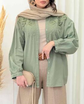 مانتو شومیزی زنانه گلدوزی فاطیما