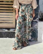 شومیز کنفی و شلوار طرحدار زنانه بابونه