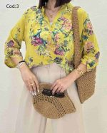 شومیز بهاری زنانه گلدار رم