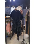 ست شومیز جلوگره و دامن طبقه ای شراره