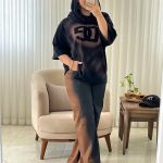 تیشرت باکسی و شلوار کتان زنانه دندی