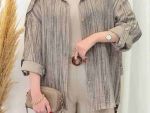 شومیز پیراهنی زنانه خنک ثمینا