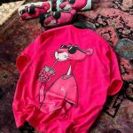 تیشرت مردانه طرح پلنگ صورتی