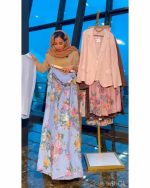 کت لینن و شلوار گلدار دخترانه مرسده