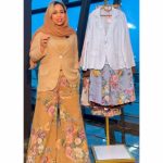 کت لینن و شلوار گلدار دخترانه مرسده