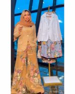 کت لینن و شلوار گلدار دخترانه مرسده