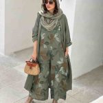 ست اورال و مانتو گلدار زنانه ناریکا