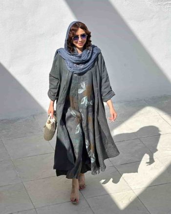 ست اورال و مانتو گلدار زنانه ناریکا