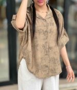 شومیز آستین کوتاه زنانه شانتون مهرسا