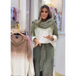 ست شومیز دو رنگ و شلوار زنانه سایه