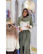 ست شومیز دو رنگ و شلوار زنانه سایه