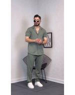 ست پیراهن و شلوار خنک مردانه کیو