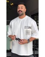 تیشرت باکسی نخی مردانه صخره ای