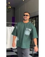 تیشرت باکسی نخی مردانه صخره ای