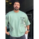 تیشرت باکسی نخی مردانه صخره ای