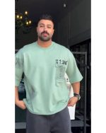 تیشرت باکسی نخی مردانه صخره ای