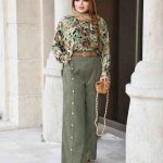 ست شومیز و شلوار گلدار بیرونی آیشیکو